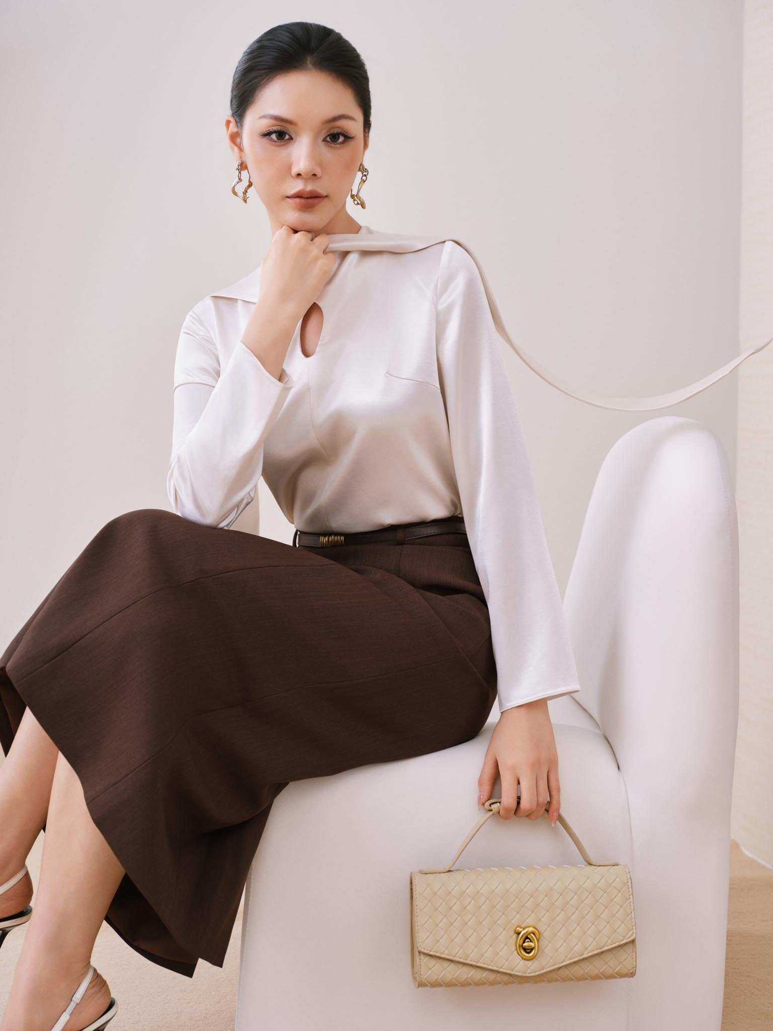 Chân váy midi cạp liền_A.1-3481